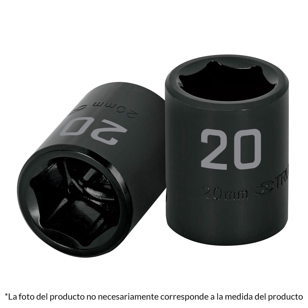 12410 / Dado cuadro 1/2' de impacto 6 puntas de 10 mm, Truper