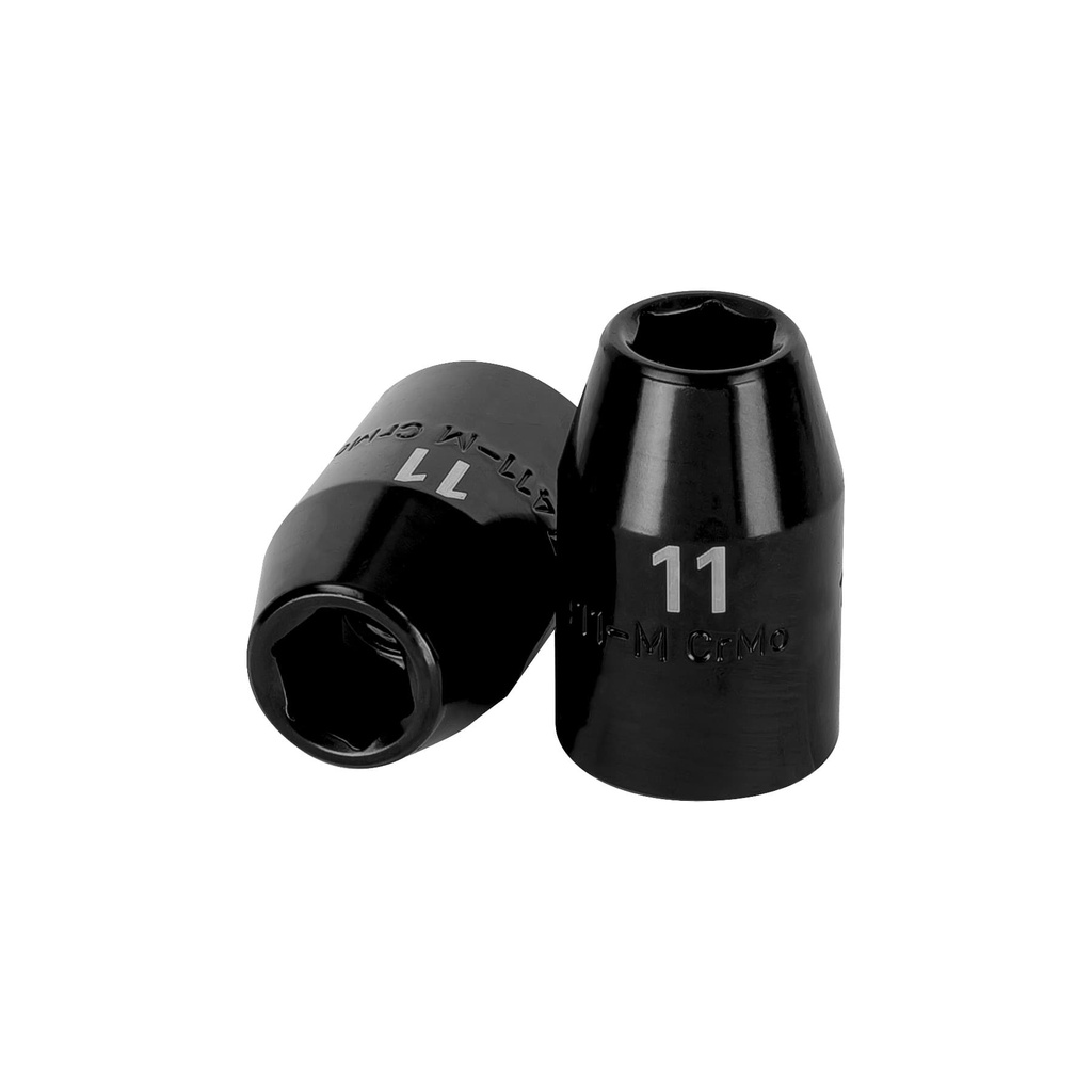 12411 / Dado cuadro 1/2' de impacto 6 puntas de 11 mm, Truper