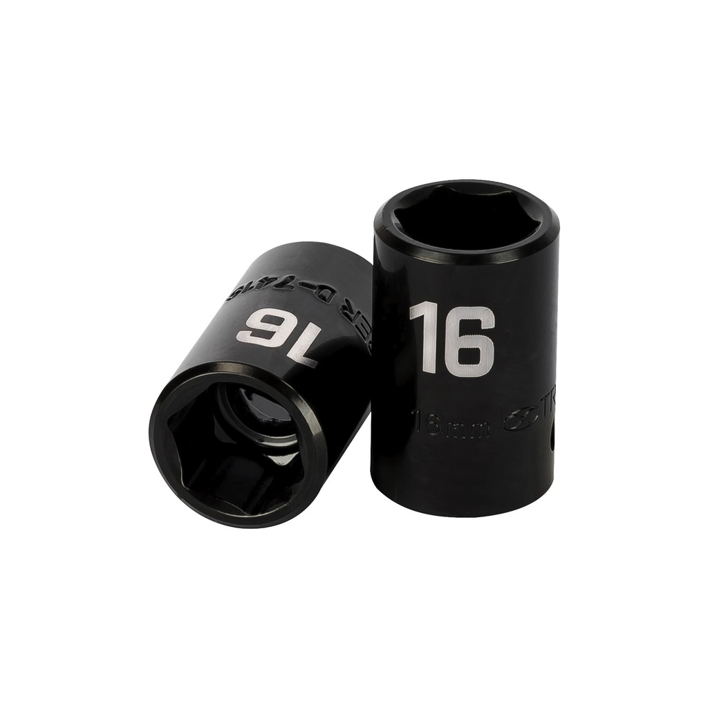 12416 / Dado cuadro 1/2' de impacto 6 puntas de 16 mm, Truper