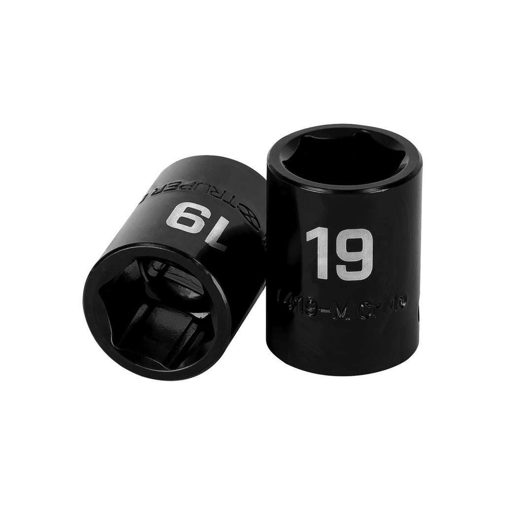 12419 / Dado cuadro 1/2' de impacto 6 puntas de 19 mm, Truper