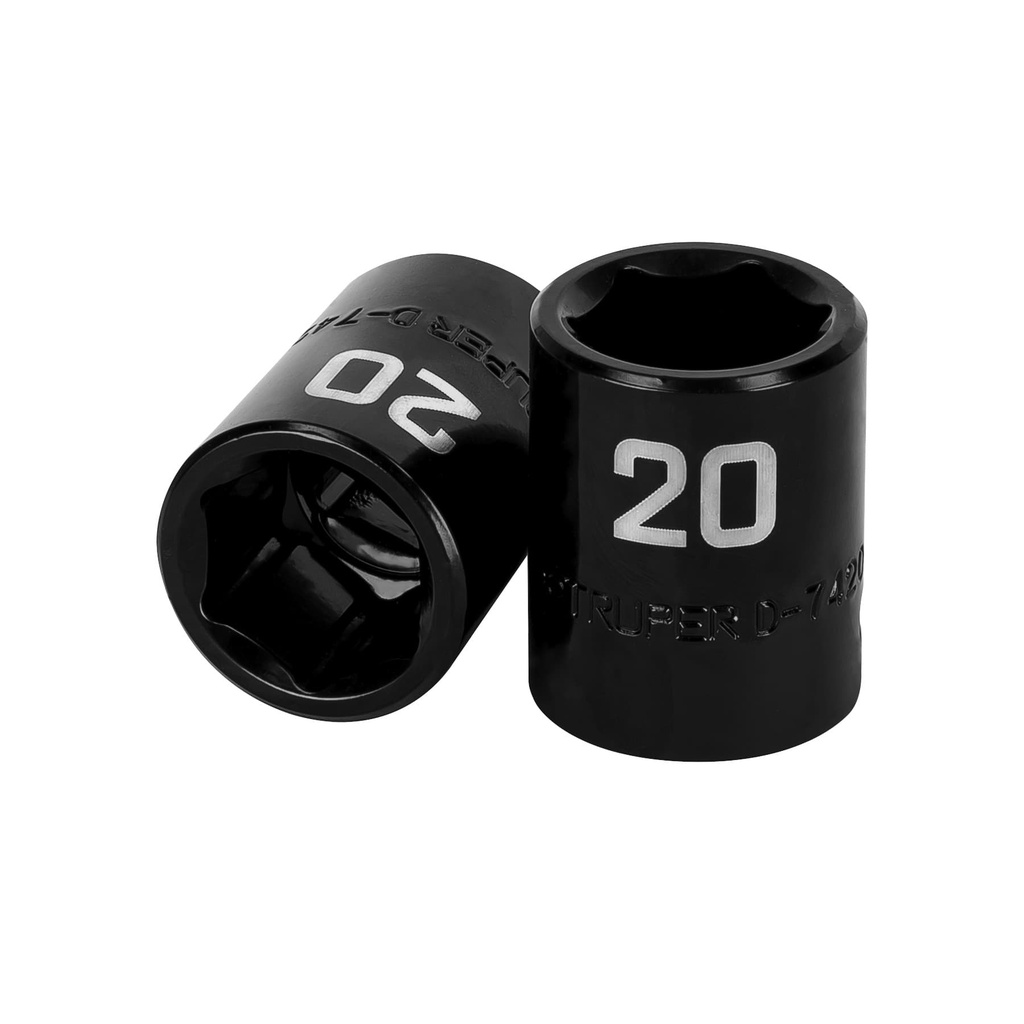 12420 / Dado cuadro 1/2' de impacto 6 puntas de 20 mm, Truper
