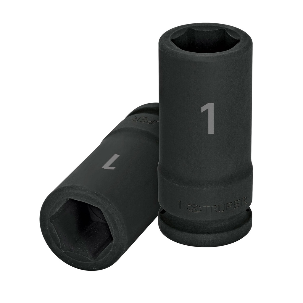 12434 / Dado largo de impacto de 1', 6 puntas, cuadro 3/4', Truper