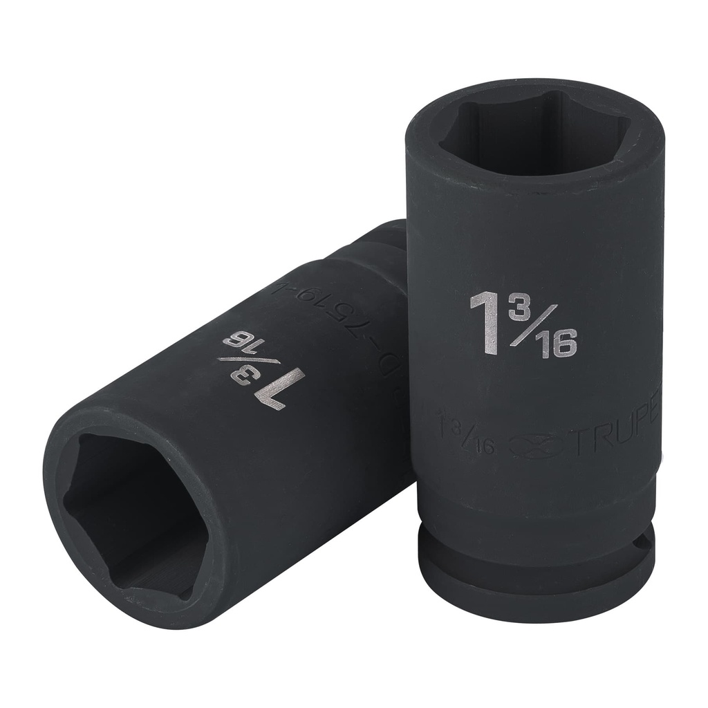 100947 / Dado largo de impacto de 1-3/16', 6 puntas, cuadro 3/4', Truper