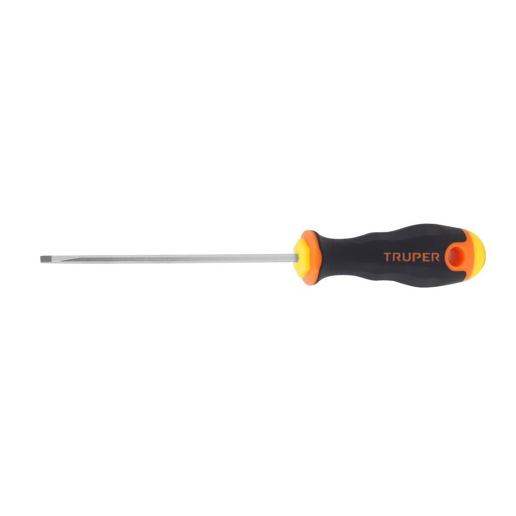 14019 / Desarmador cabinet 1/8' x 4' mango Comfort Grip, Truper