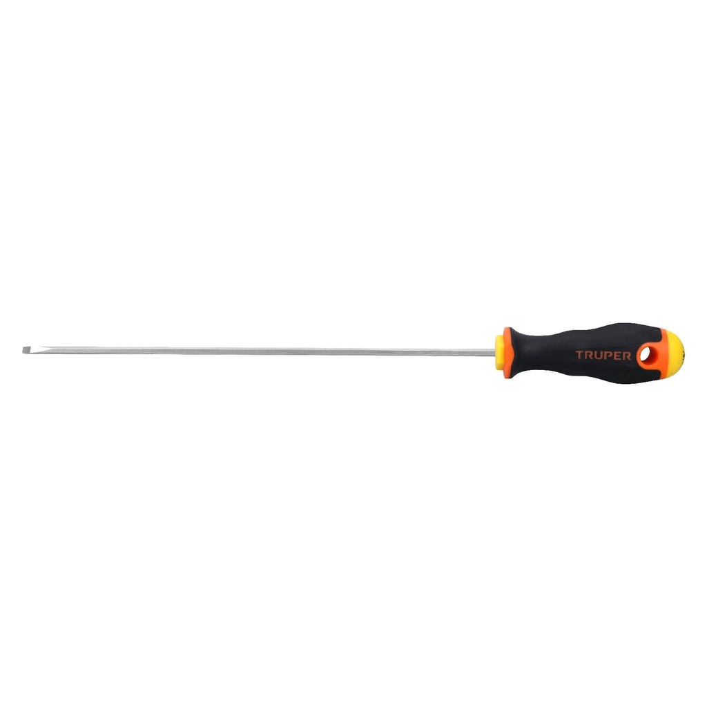 14027 / Desarmador cabinet 1/8' x 8' mango Comfort Grip, Truper
