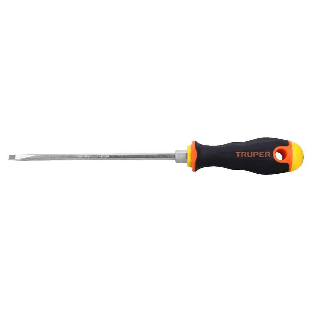 14040 / Desarmador cabinet 3/16' x 6' mango Comfort Grip, Truper