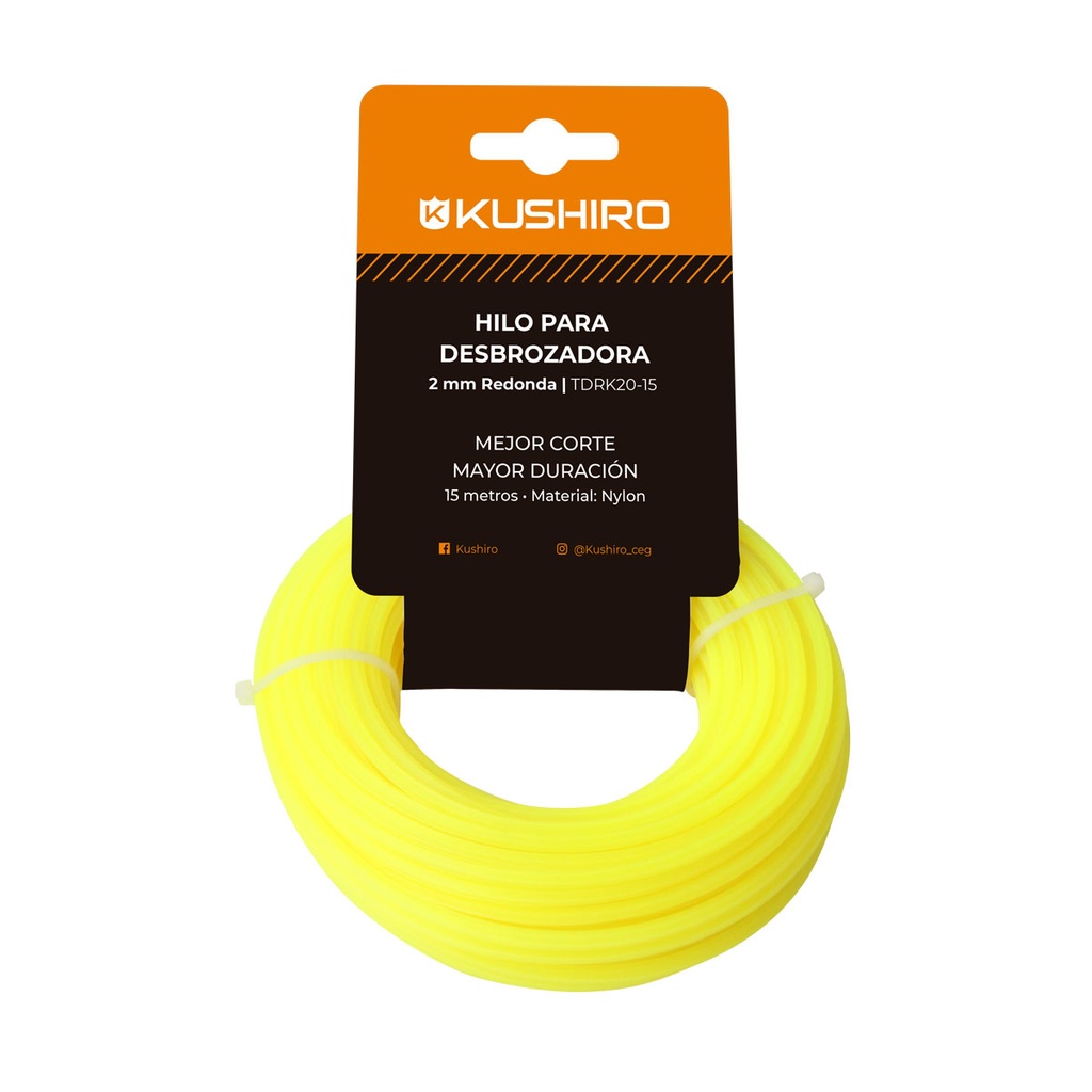 Hilo para desbrozadora 2 mm x 15 m - Redondo