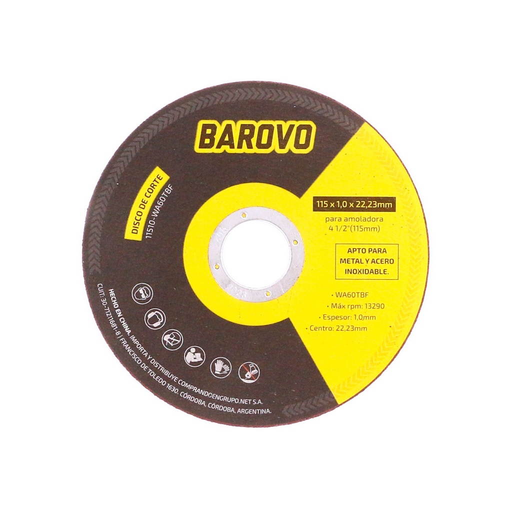Disco de Corte Fino Para Metal 4 1/2 Barovo