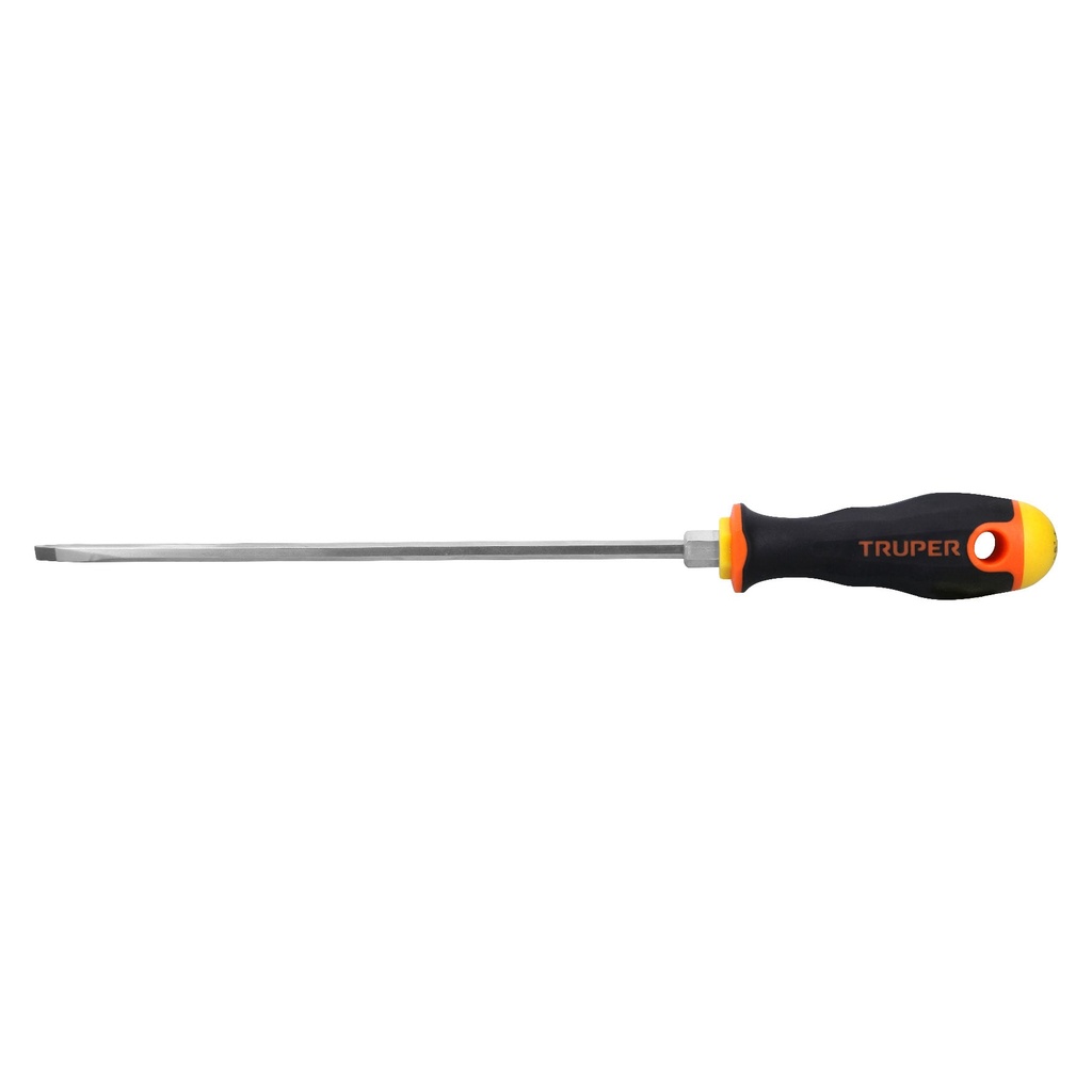 14043 / Desarmador cabinet 3/16' x 8' mango Comfort Grip, Truper