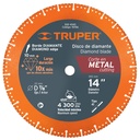 15156 / Disco de diamante de 14' x 2.6 mm para corte metal, Truper