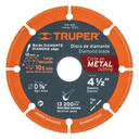 15152 / Disco de diamante de 4-1/2' x 1.4 mm para corte metal,Truper