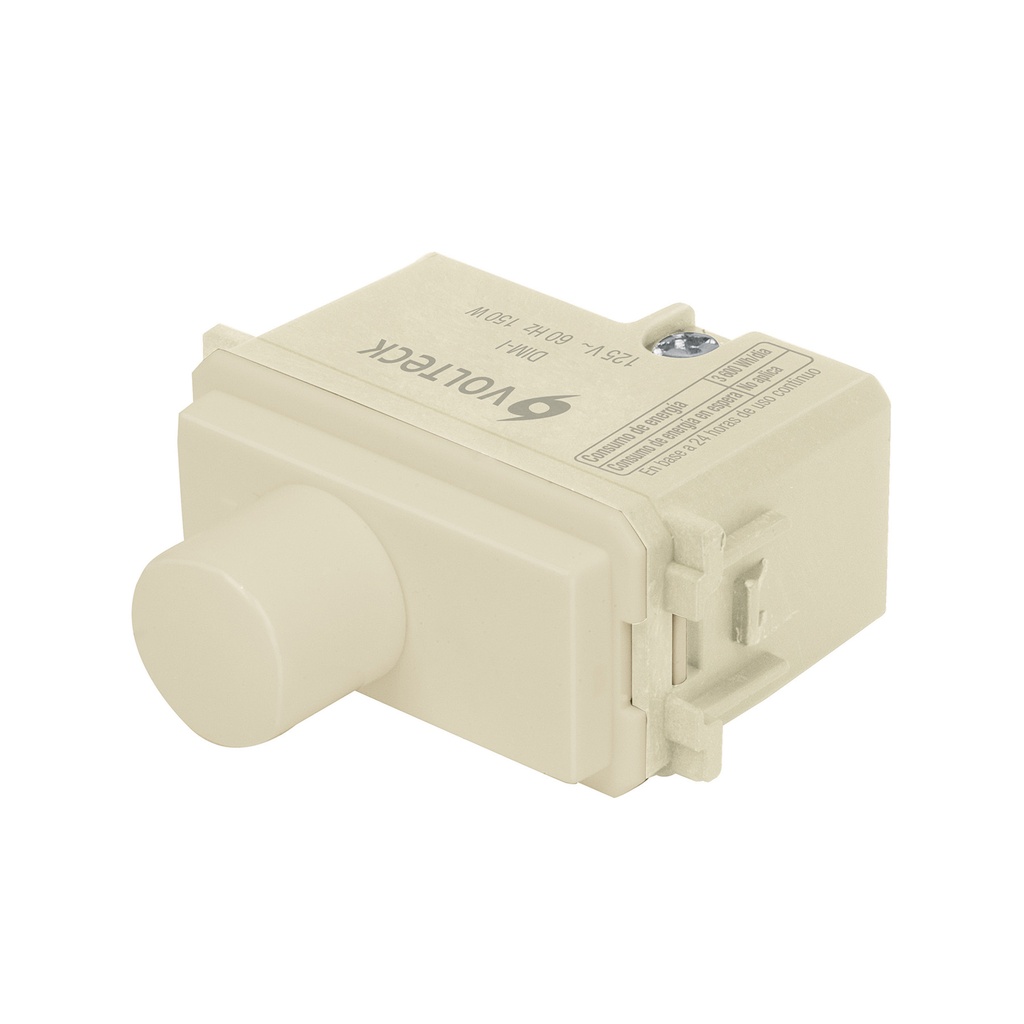 48080 / Dimmer giratorio, línea Italiana, marfil, Volteck