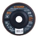 15705 / Disco 4-1/2' laminado resp. plástico grano 120 centro 7/8', Truper