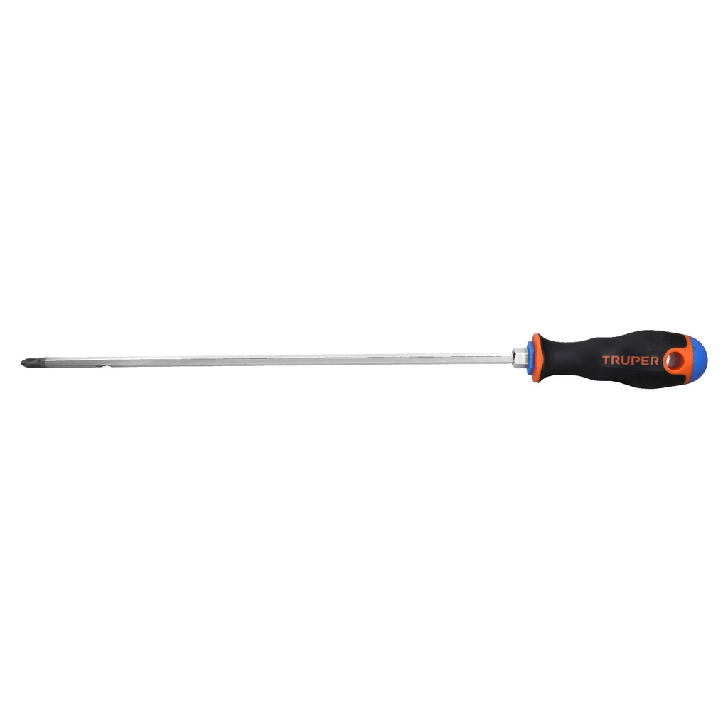 100838 / Desarmador de cruz 1/4' x 12' mango Comfort Grip, Truper