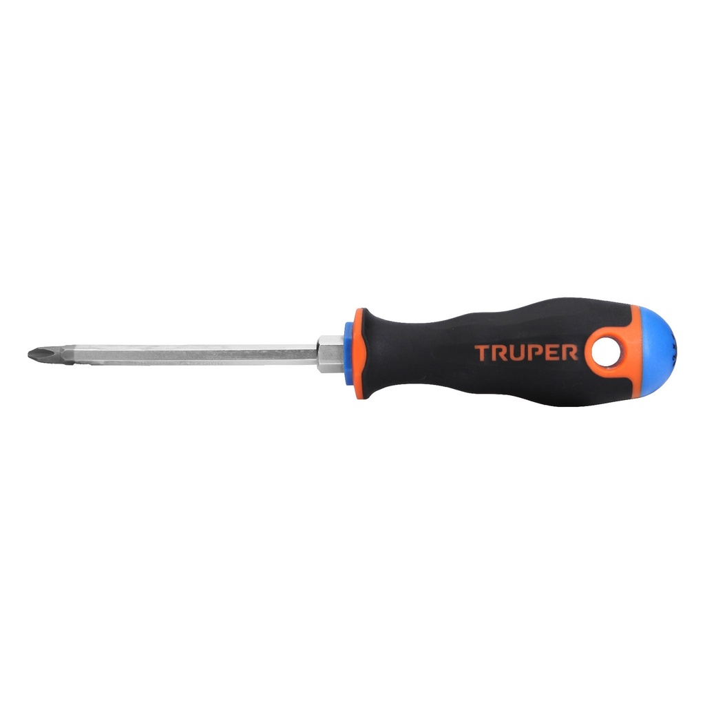 14076 / Desarmador de cruz 1/4' x 4' mango Comfort Grip, Truper