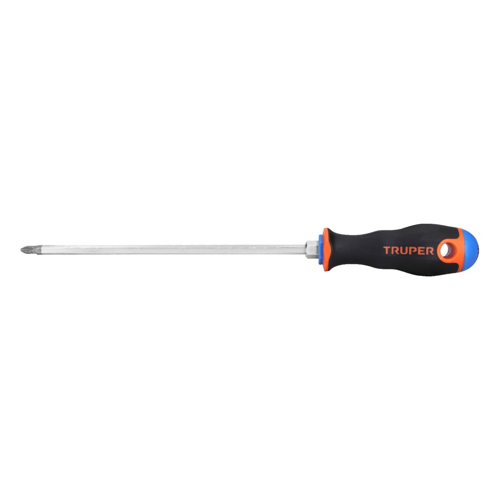 14082 / Desarmador de cruz 1/4' x 8' mango Comfort Grip, Truper