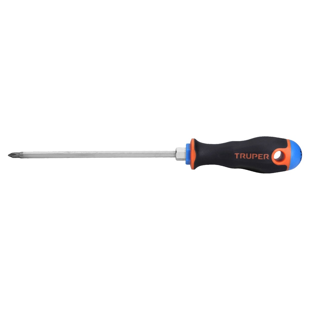 14067 / Desarmador de cruz 3/16' x 6' mango Comfort Grip, Truper