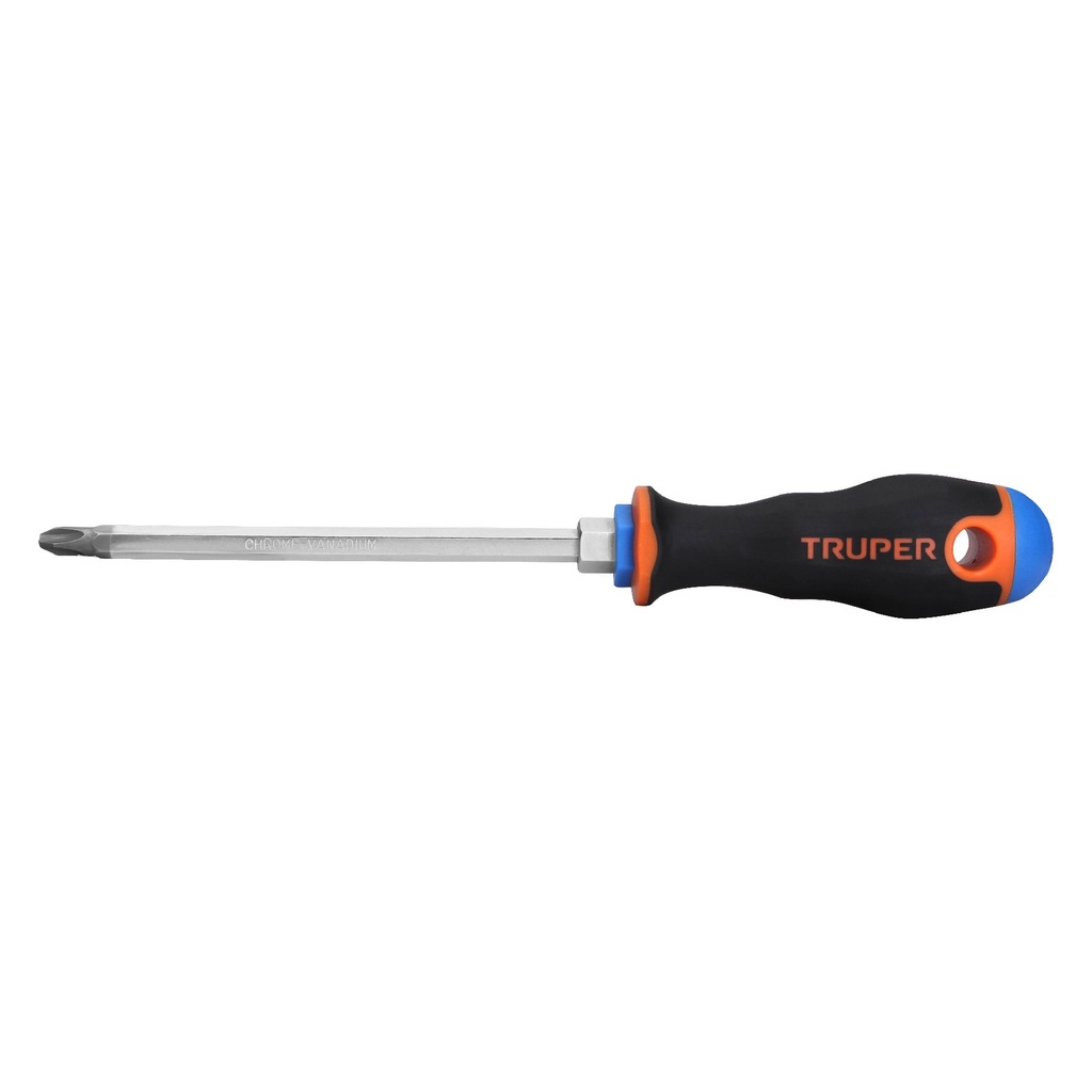 18548 / Desarmador de cruz 5/16' x 6' mango Comfort Grip, Truper