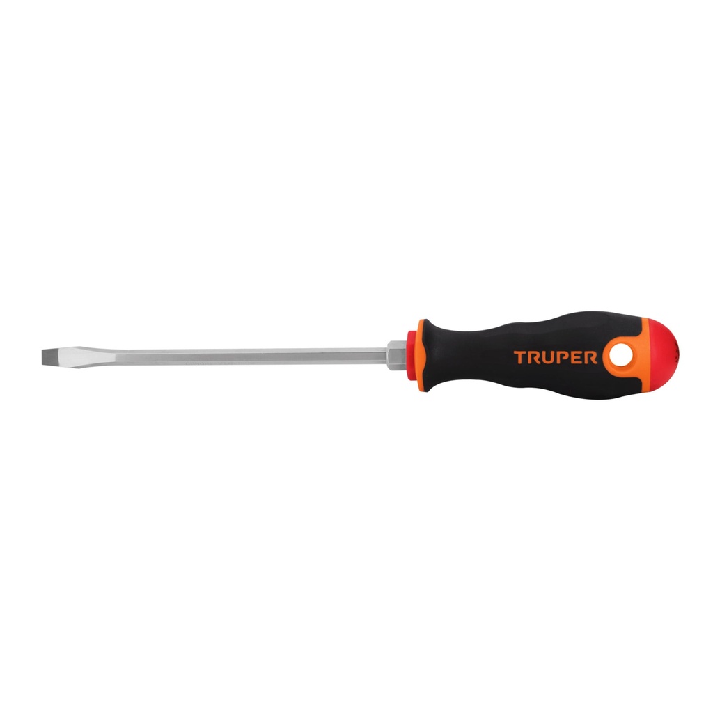 14000 / Desarmador plano 1/4' x 6' mango Comfort Grip, Truper