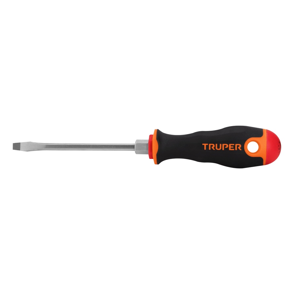13992 / Desarmador plano 3/16' x 4' mango Comfort Grip, Truper