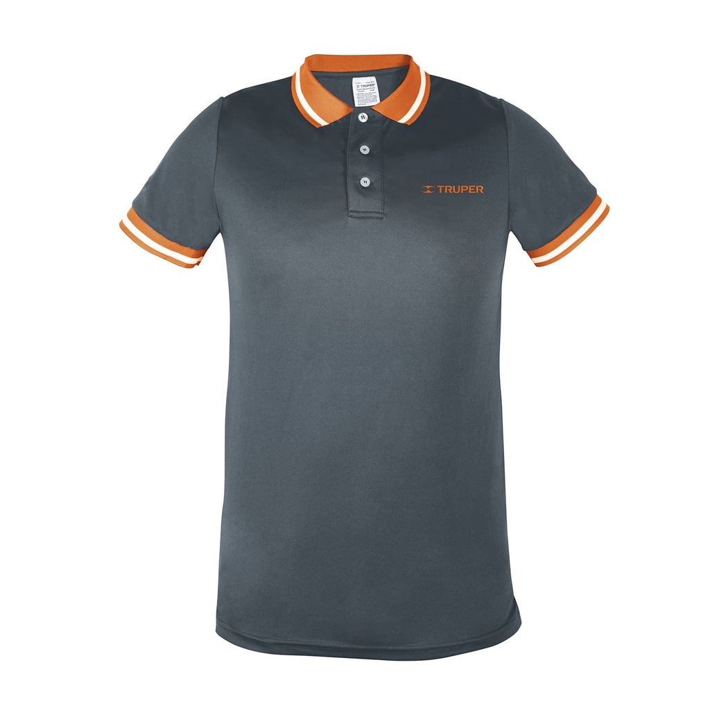 61084 / Playera polo performance gris, para caballero, talla EG, Truper