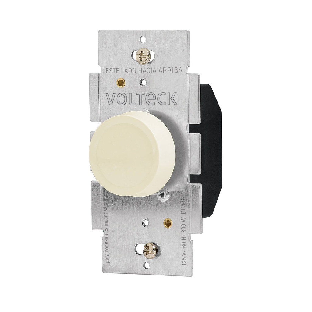 46302 / Atenuador de luz giratorio, Standard, marfil, Volteck