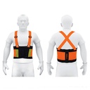 100356 / Faja lumbar naranja c/cintas de alta visibilidad, M, Truper
