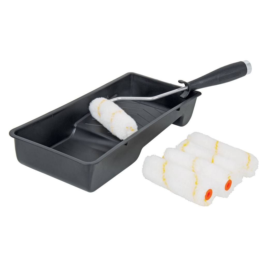 15023 / Kit de rodillo para pintar, 4' (maneral, charola y felpa), Truper