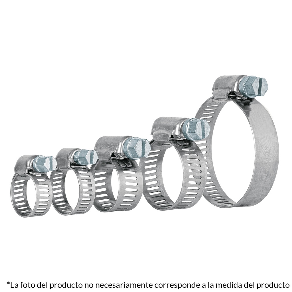 10013 / Bolsa c/2 abrazaderas sin fin # 10, 3/4 - 1-1/16', Truper