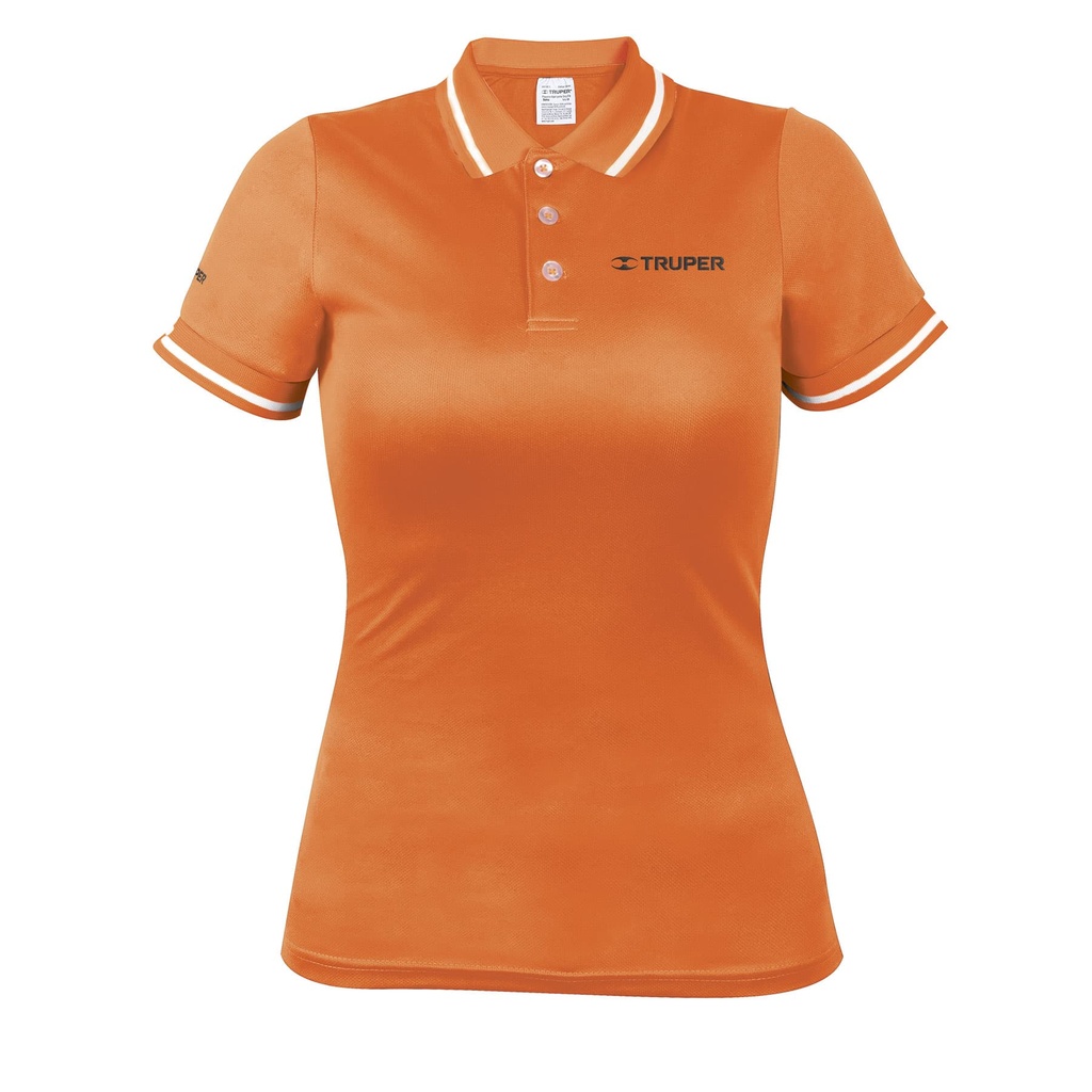 69988 / Playera polo performance naranja, para dama, talla G, Truper