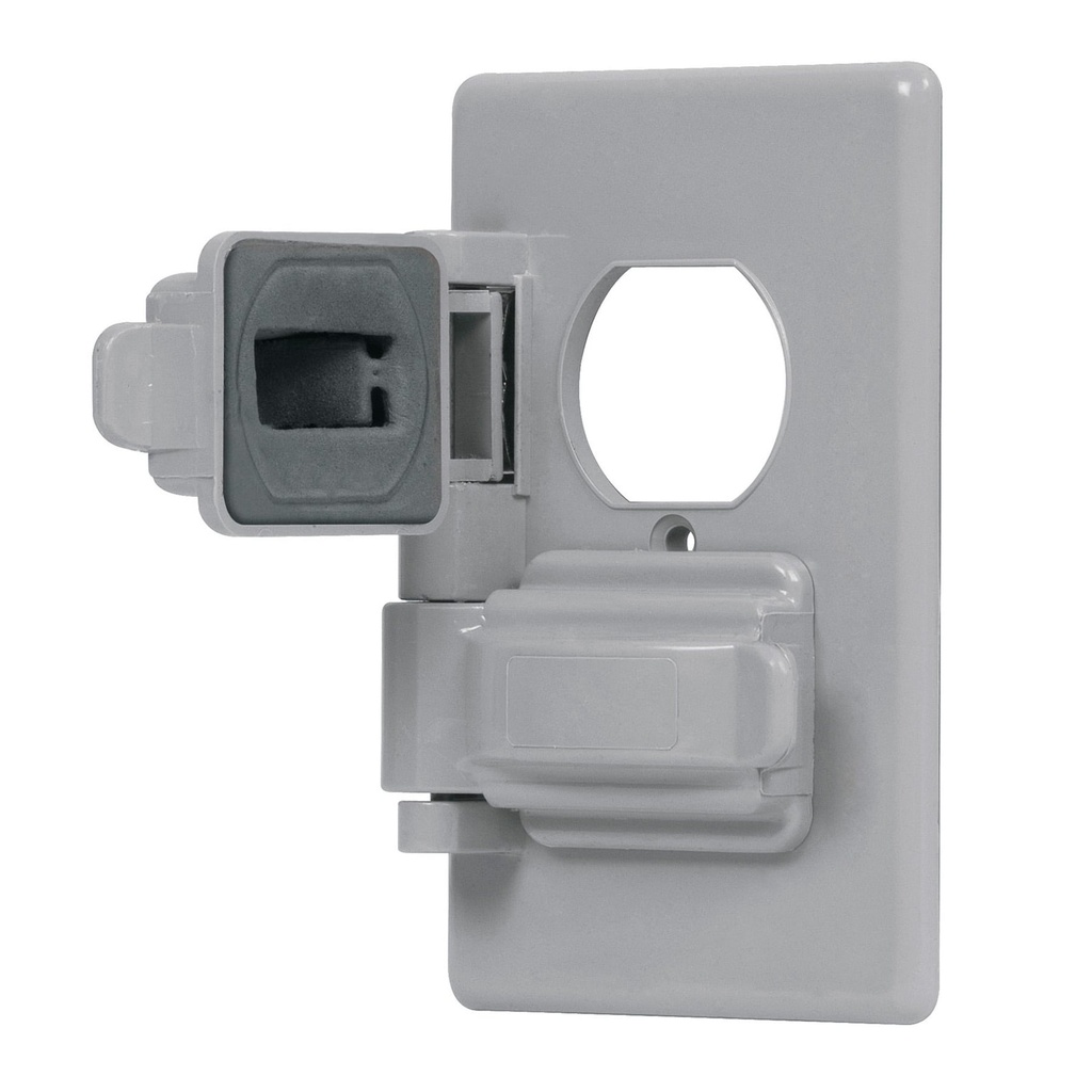 46410 / Placa dúplex de policarbonato para intemperie,línea Standard, Volteck