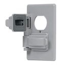 46410 / Placa dúplex de policarbonato para intemperie,línea Standard, Volteck