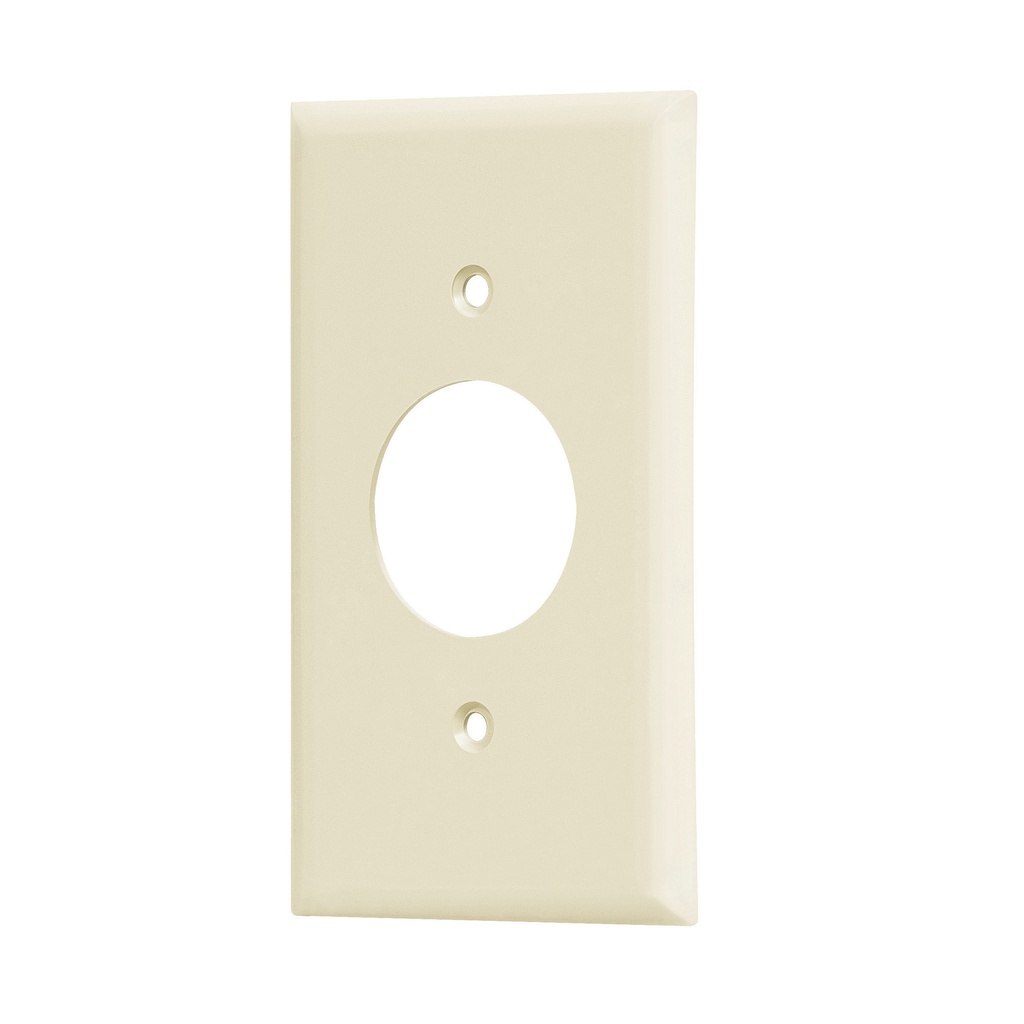 46412 / Placa de ABS para contacto redondo, Standard, marfil, Volteck