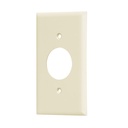 46412 / Placa de ABS para contacto redondo, Standard, marfil, Volteck