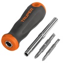 14200 / Desarmador 2 puntas dobles y barra con 2 cajas hexagonales, Truper