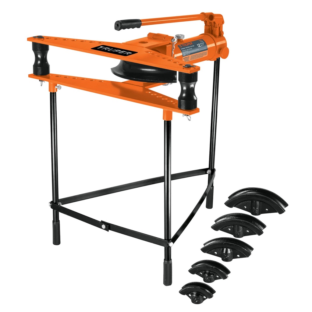 12882 / Doblador hidráulico p/tubo, horizontal con tripié, 12 ton, Truper