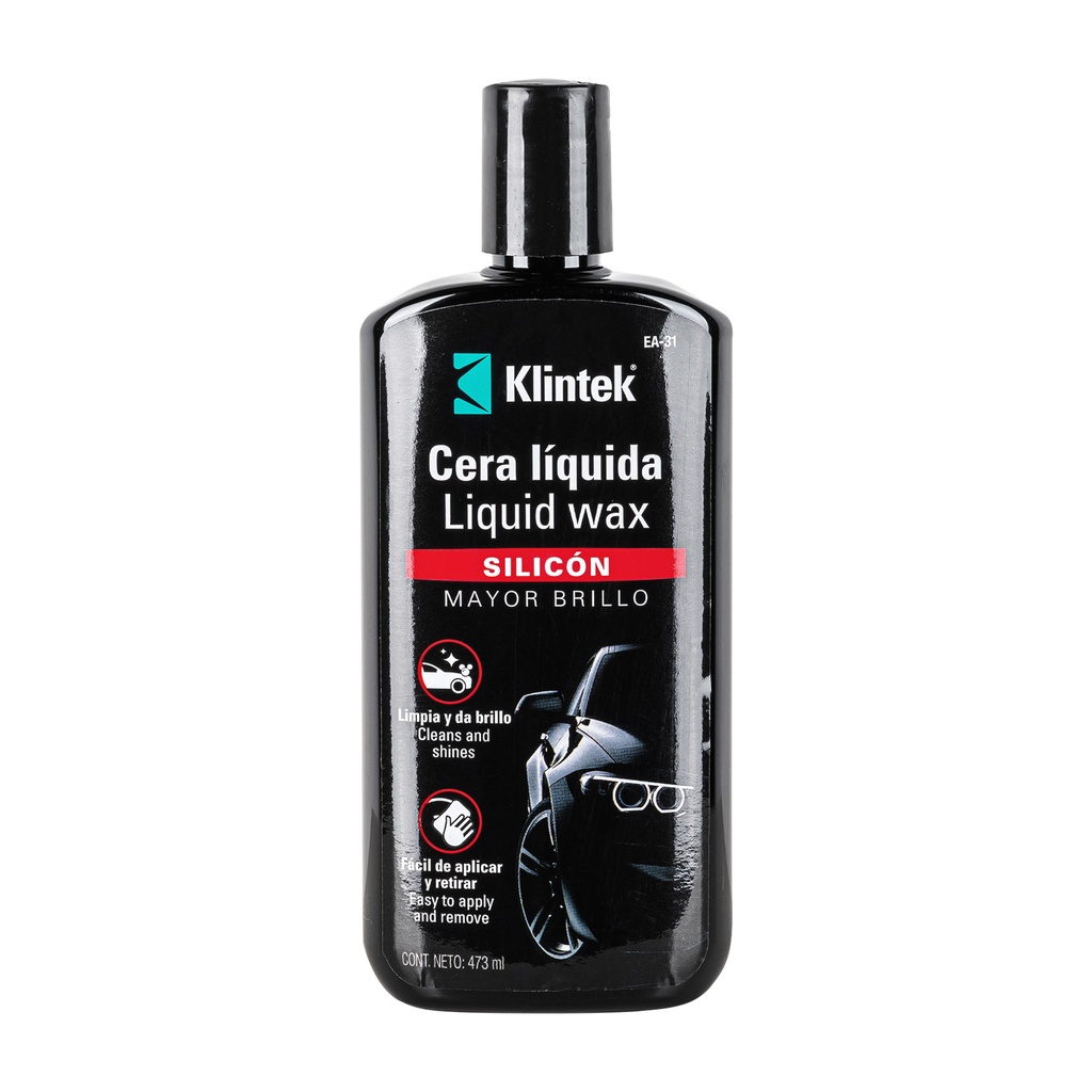57088 / Cera líquida de silicón para auto, 473 ml, Klintek