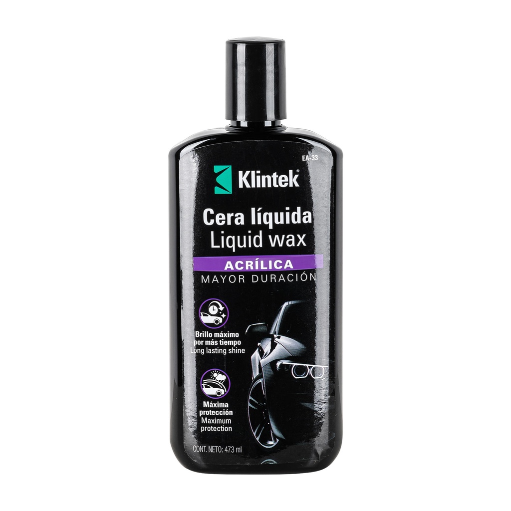57090 / Cera líquida acrílica para auto, 473 ml, Klintek
