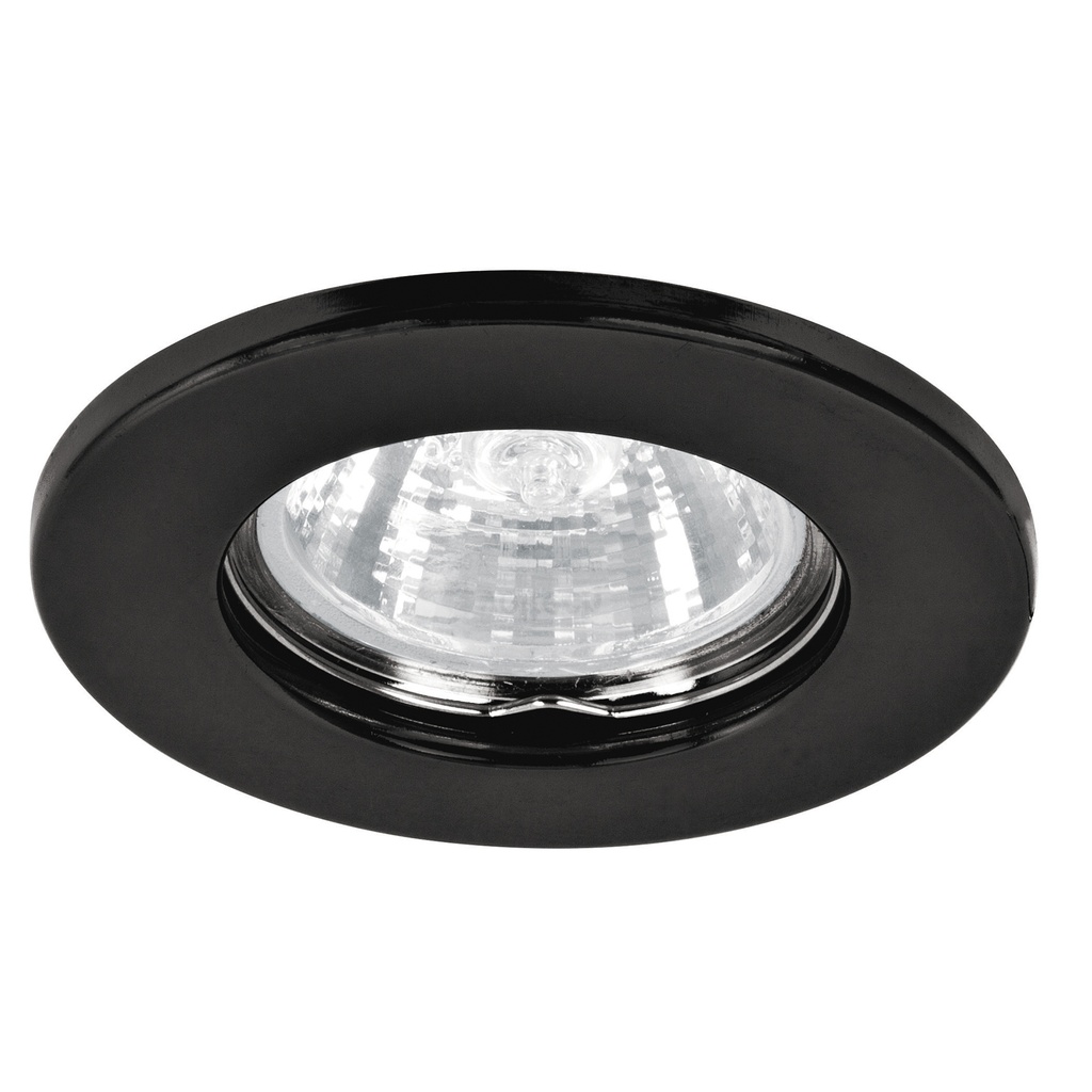 46613 / Luminario redondo negro spot fijo, lámpara no incluida, Volteck