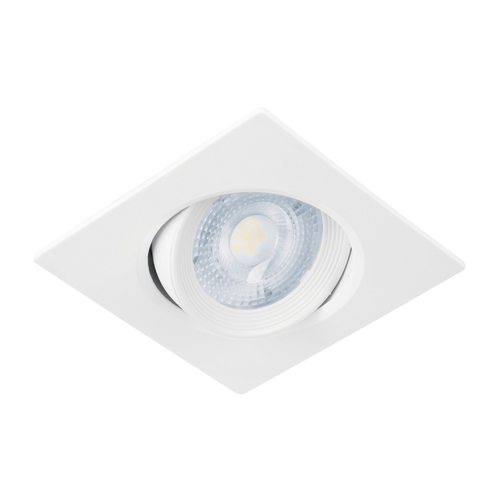 46947 / Luminario de LED 5 W empotrar cuadrado blanco spot dirigible, Volteck