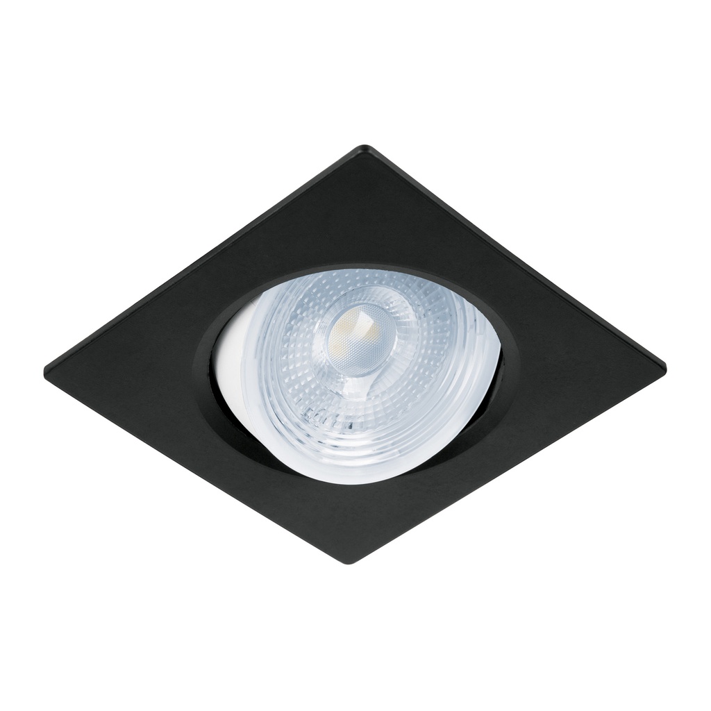 46948 / Luminario de LED 5 W empotrar cuadrado negro spot dirigible, Volteck