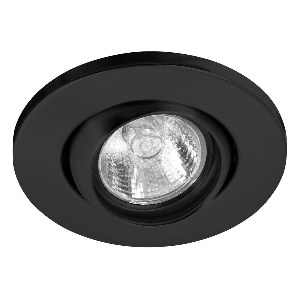 46624 / Luminario redondo negro spot esférico, lámpara no incluida, Volteck