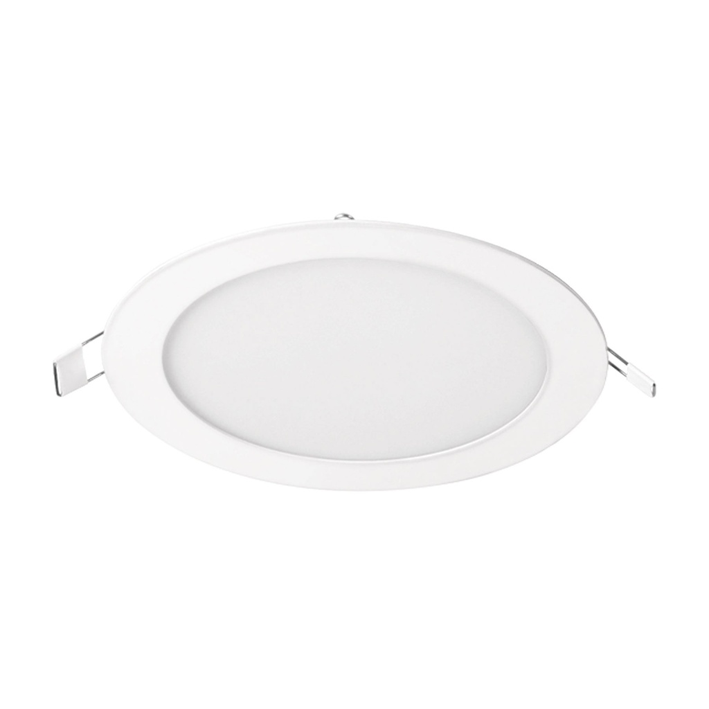 47410 / Luminario ultra delgado LED 12 W empotrar redondo luz cálida, Volteck