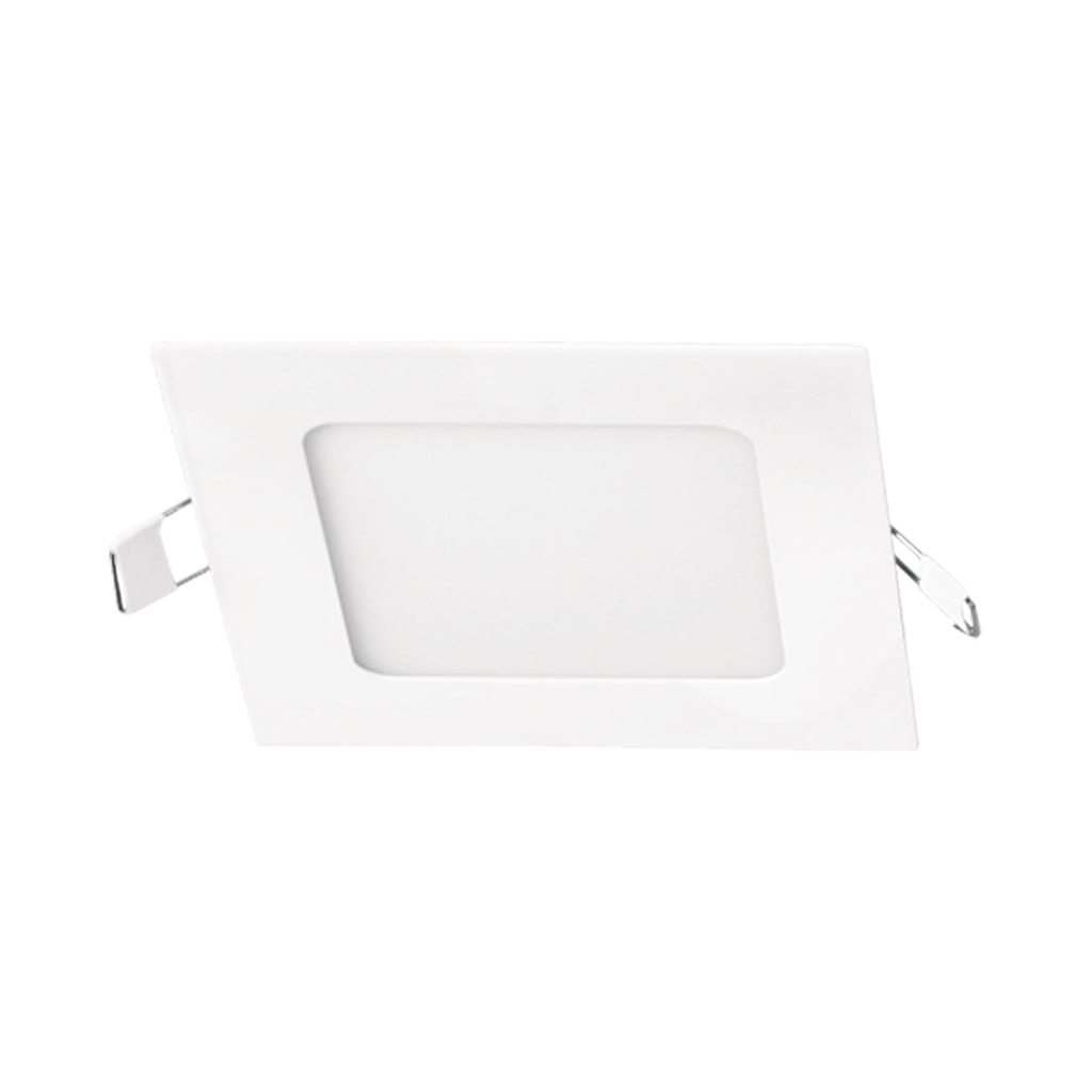 47406 / Luminario ultra delgado LED 6 W empotrar cuadrado luz cálida, Volteck