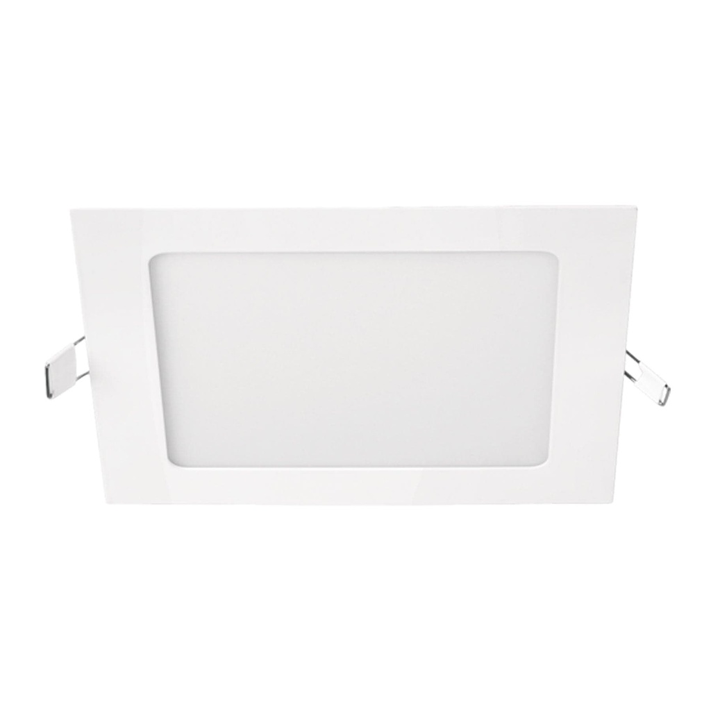 48541 / Luminario ultradelgado cuadrado p/empotrar 12W, luz de día, Volteck