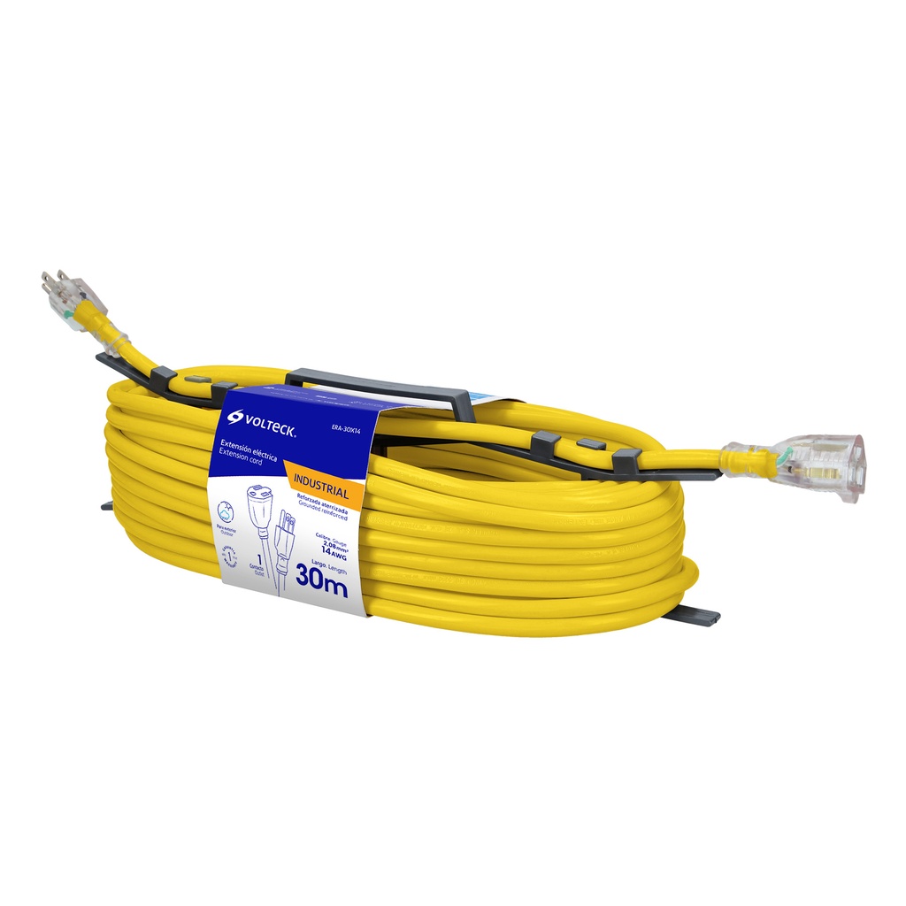 48069 / Extensión reforzada aterrizada 30 m 3x14 AWG, Volteck