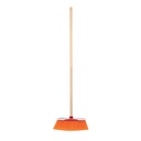 57030 / Escoba estándar cerdas de PET extra suaves, bastón de madera, Klintek