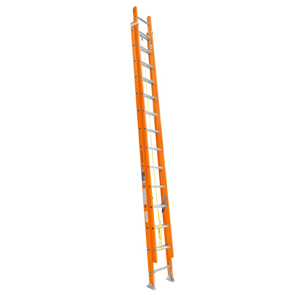 100229 / Escalera de extensión, tipo II, 28 peldaños, fibra de vidrio, Truper