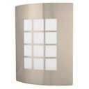 47390 / Arbotante decorativo cuerpo acero inox, lámpara no incluida, Volteck