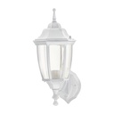 47288 / Arbotante tipo farol tradicional soportado p/exterior blanco, Volteck